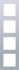 Rahmen 4-fach AC 584 AL aluminium