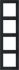 Glasrahmen 4-fach AC 584 GL SW schwarz
