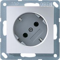 SCHUKO-Steckdose alu A 520-45 KI AL