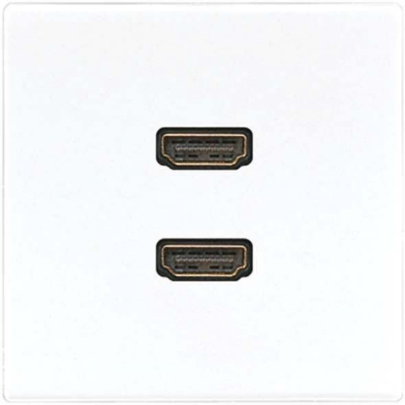 Multimediadose 2-fach HDMI MA LS 1133 WW alpinweiß