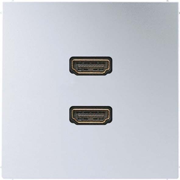 Multimediadose 2-fach HDMI MA AL 1133 aluminium