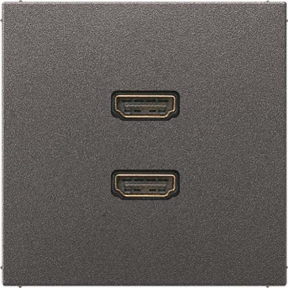 Multimediadose 2-fach HDMI MA AL 1133 AN anthrazit