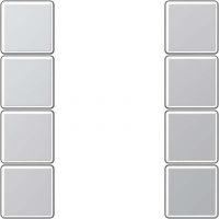 Tastensatz 4-fach A 504 TSA AL aluminium