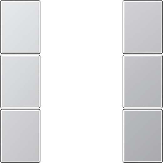 Tastensatz 3-fach AL 2503 TSA aluminium