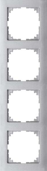 Rahmen M-Pure 4-fach aluminium