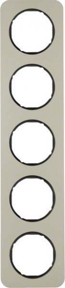 Rahmen 5-fach 10152104 edelstahl schwarz glänzend