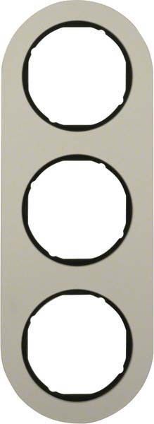 Rahmen 3-fach 10132084 alu schwarz glänzend