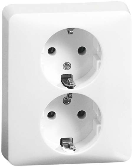 SCHUKO-Doppel-Steckdose ws H 80.6512.02