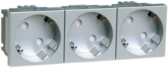 SCHUKO-EB-Steckd.3-fachant D 6213.70 EMS SI WI