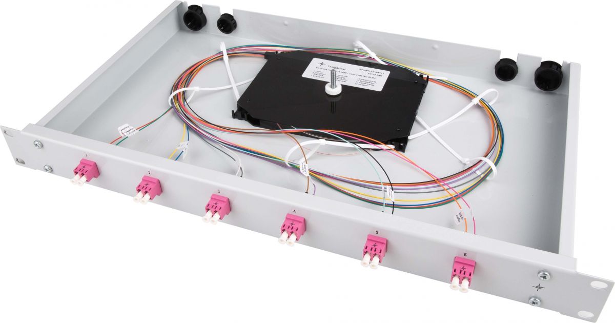 Spleißbox bestückt TNSB-Be-12LCD-50-OM4