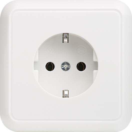 SCHUKO-STECKDOSE PERLWEISS  205020