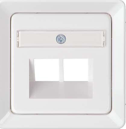 Zentralplatte mit Schriftfeld UAE 1 RJ45 ws