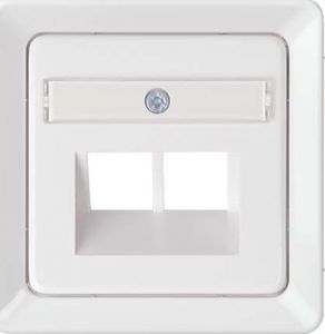 Zentralplatte mit Schriftfeld UAE 1 RJ45 ws