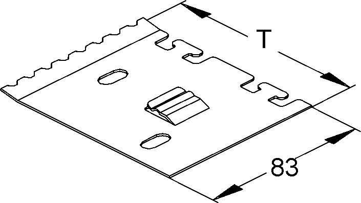Trennstegbefestig.-platte LZTP 100