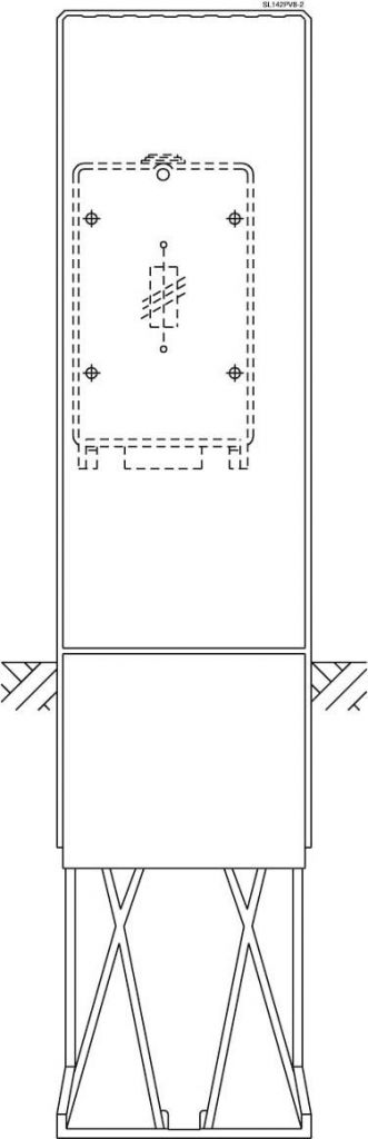 SL142PV8-2 Hausanschlusssäule leer Baureihe SL142