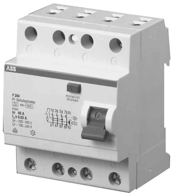 FI-Schutzschalter F204S 63A 4-pol 0,3A