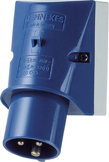 Wandgerätestecker 332 3p 16A 230V blau