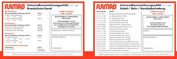 Kennzeichnungsschild 14000