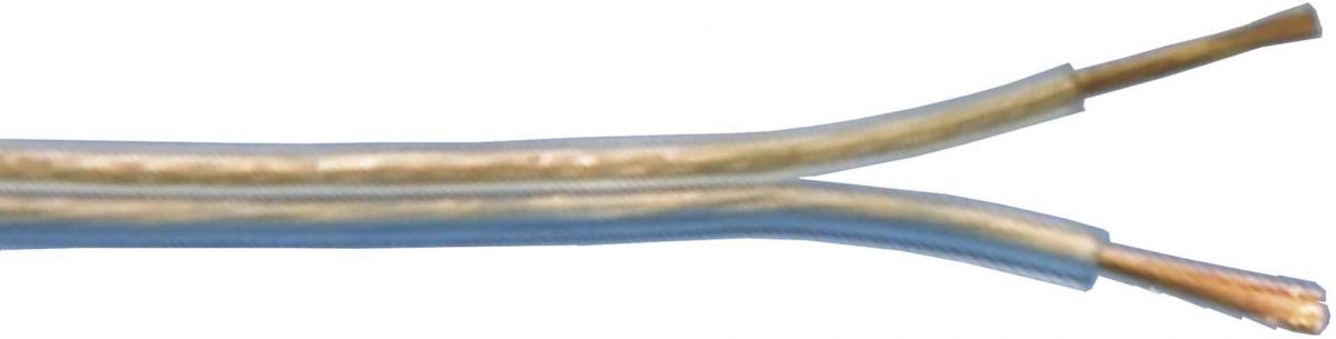 Lautsprecherleitung std. 2x2,50mm² 100 m Ring transparent