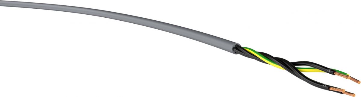 H05VV5-F 4G0,75mm² grau Schnittlänge