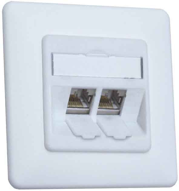 Anschlussdose Kat.6 TN E-DATmod-2UP-rws