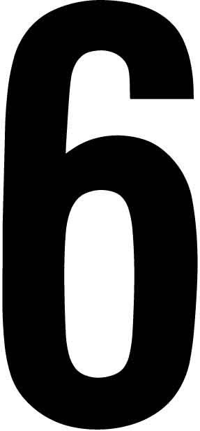 Ziffer '6' 99222.013.6 - 100mm