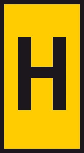 Kabelmarkierer HODS50 H PVC YE 1000