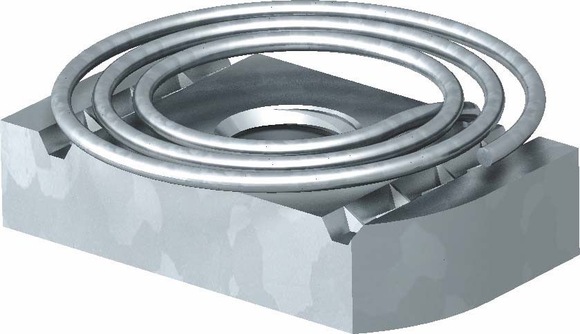 Gleitmutter mit Feder MS41SNF M10 A4