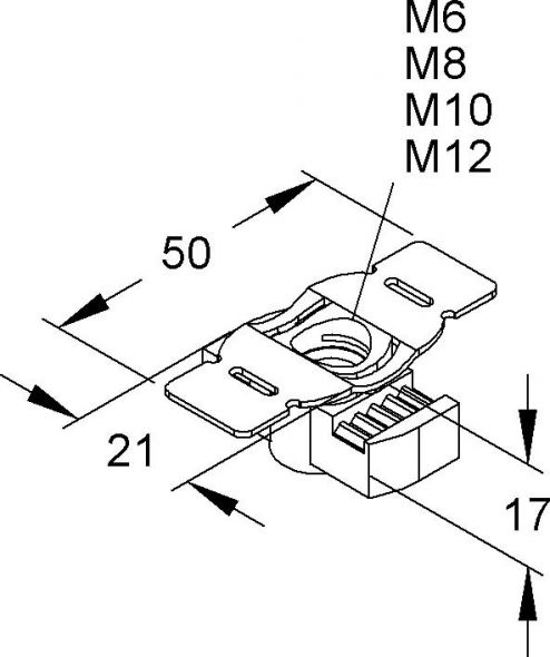 Gleitmutter GMZF M6-18 F