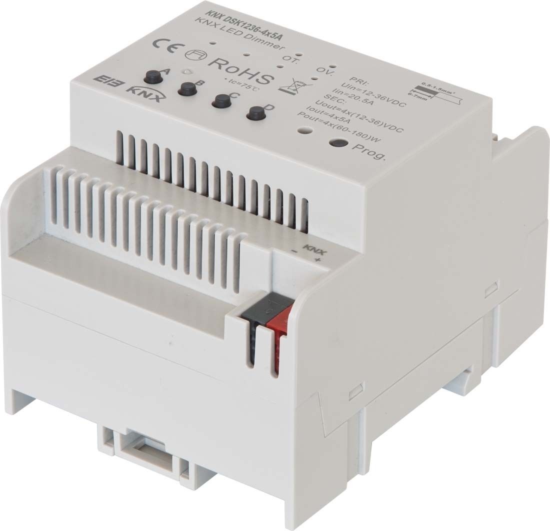 KNX-Dimmer Unicolor KNXDSK1236-4x5A