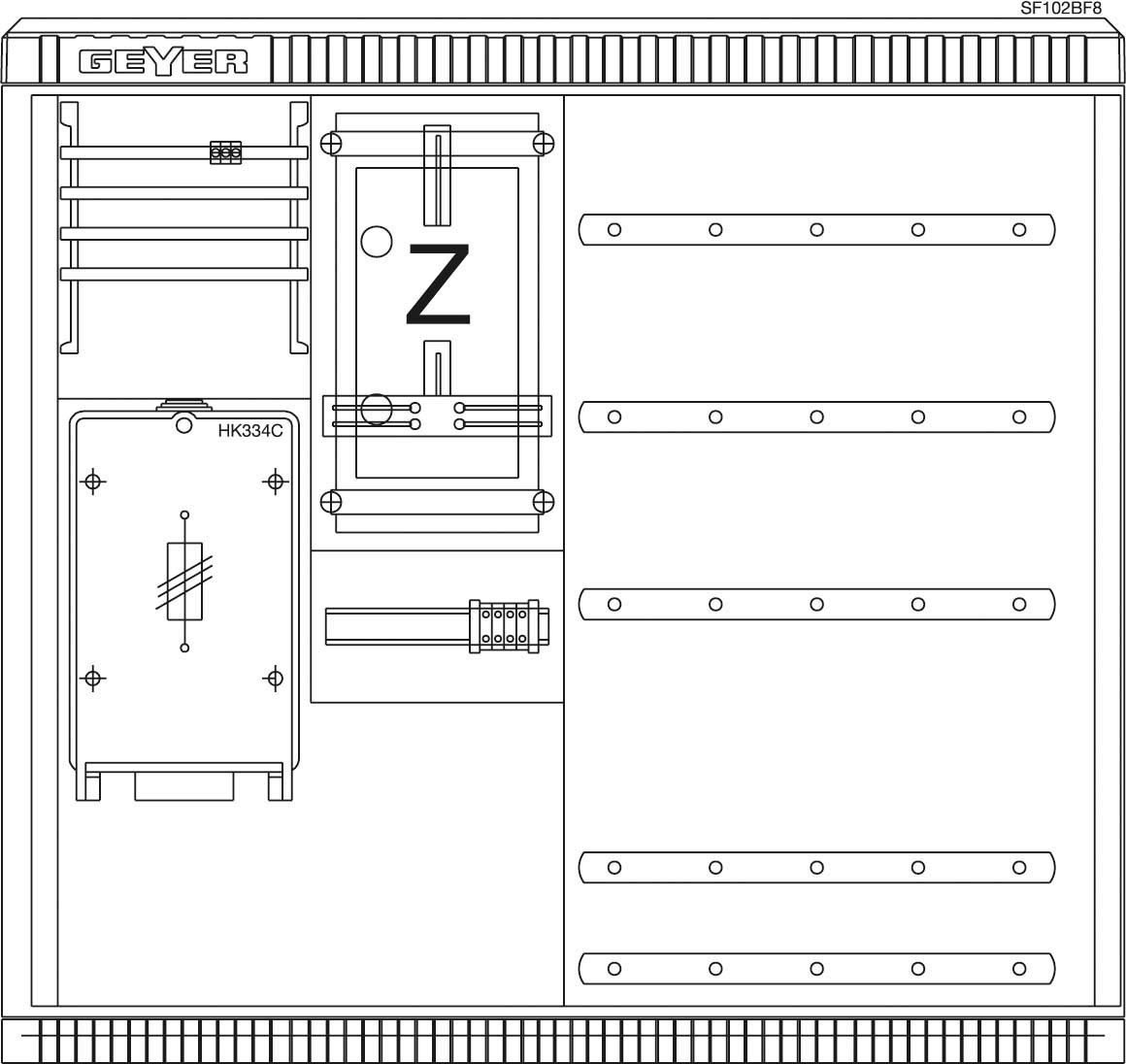 Festplatzverteilerschrank SF102BF8