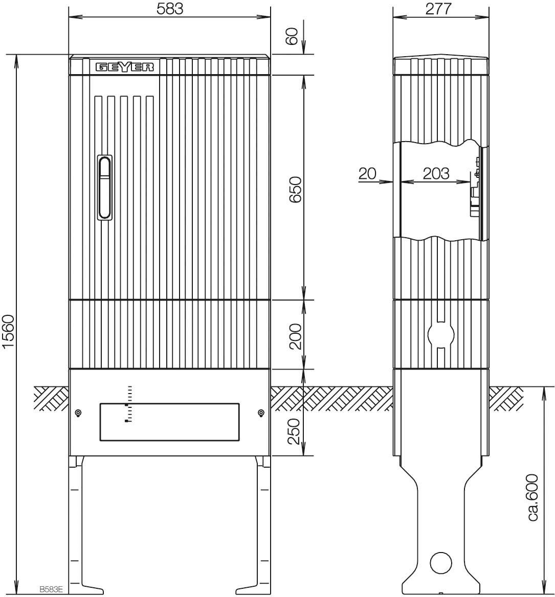 Säule BH4 4 Einbaueinh. SK155A