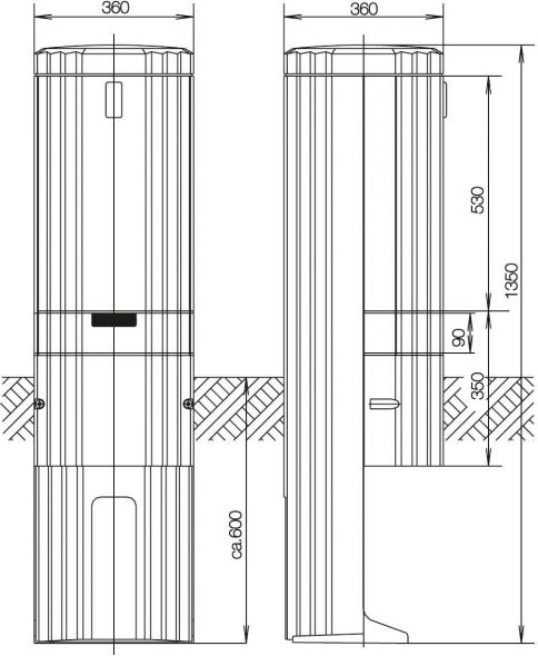 Freiluftsäule aus SL135A