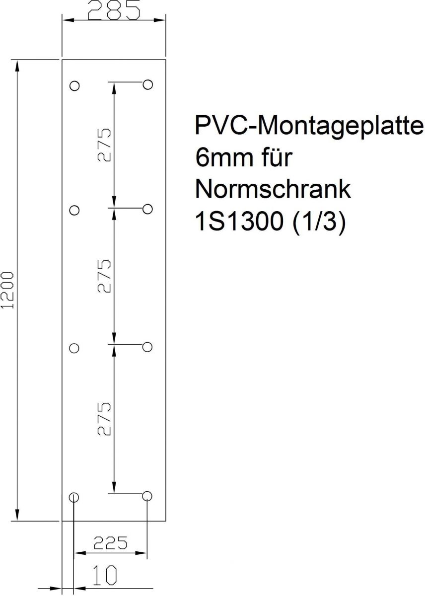 1/3-Montageplatte 1M1-3-1300