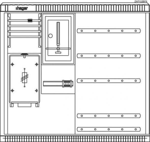 Festplatzverteilerschrank ZAF102BF8