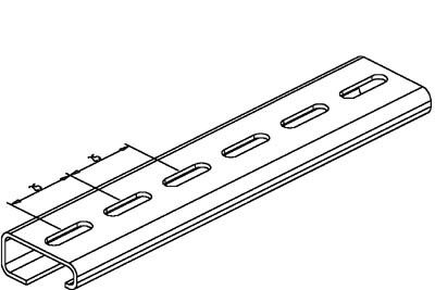 Tragschiene 2932/2 GO