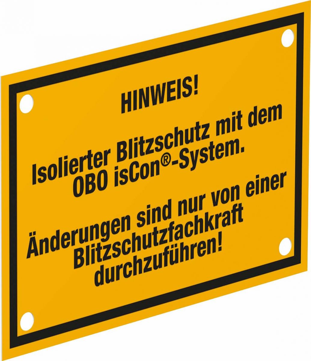 Hinweisschild isCon HWS