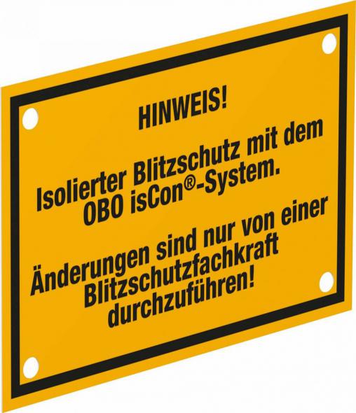 Hinweisschild isCon HWS