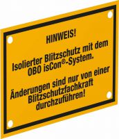 Hinweisschild isCon HWS