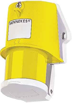 Wandgerätestecker 846 3p 16A 110V gelb