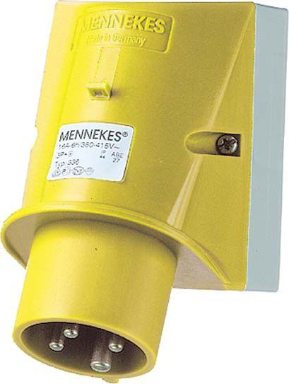 Wandgerätestecker 334 4p 16A 110V gelb