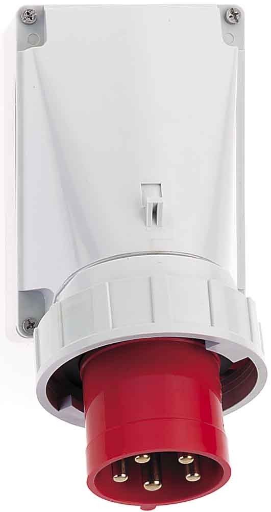 Wand-Gerätestecker 63A 4p 24341