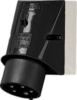 Wandgerätestecker 2359 5p 16A 500V schwarz