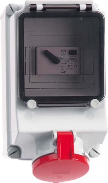 Wandsteckdose abgesichert 15017