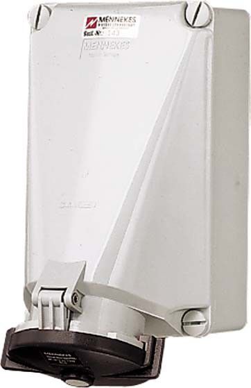 Steckdose 140 4p 125A 500V schwarz