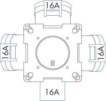 Kreuzverteiler IP44 54566