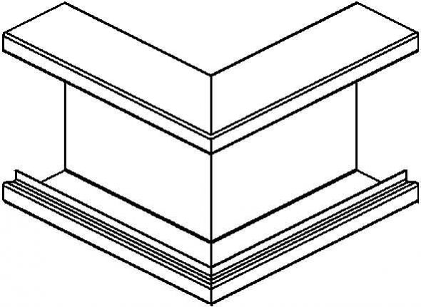 Gerätekanal-Außeneck GKA 133-78T100 R
