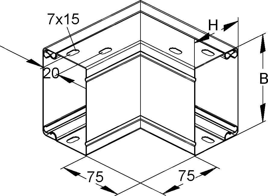 Außeneck, 90 Grad LEAC 60.060