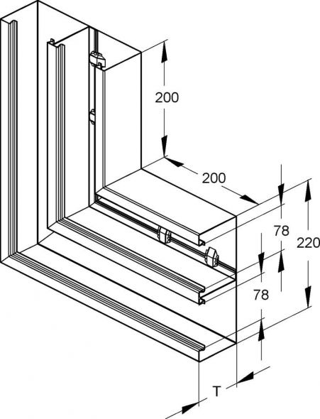 DKU-Vertikaleck DKV 220-78T80 S