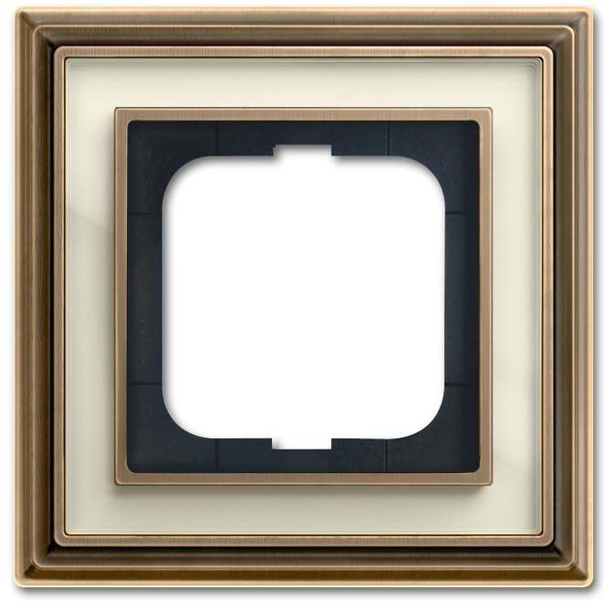 Rahmen 1-fach 1721-848 Messing antik elfenbeinweiß